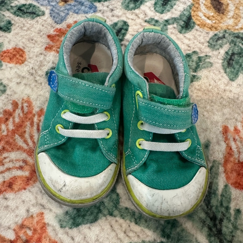 See Kai Run Teal and White Kids Sneakers